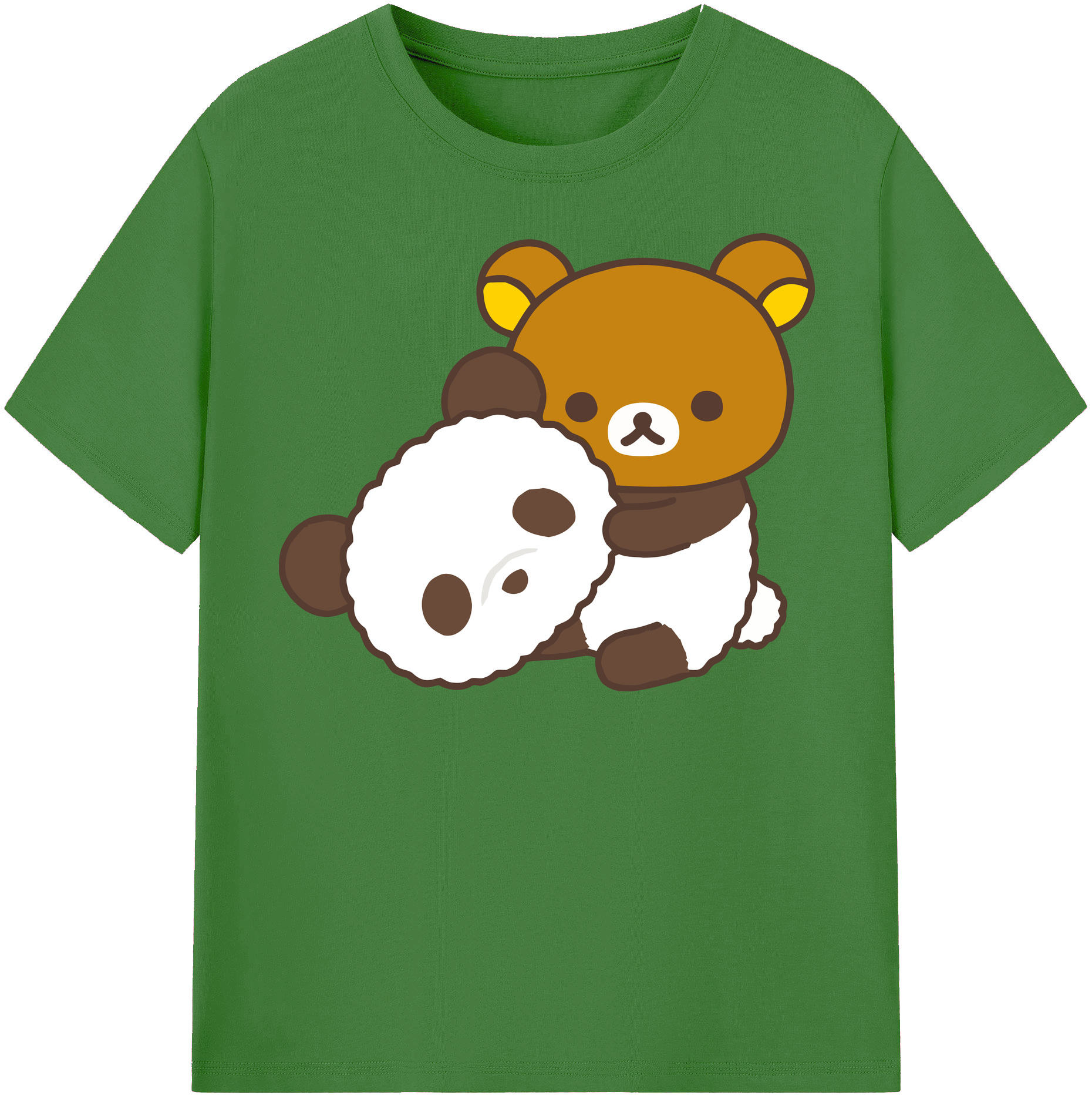 （画像用） リラックマ リラックマ キイロイトリ Rilakkuma Korilakkuma Kiiroitori レディースカジュアルプリントTシャツ（綿100％）